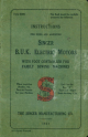Singer BUK Electric Motor Instructions For Using And Adjusting