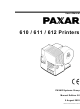 Paxar 610 User Manual