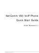 Netcomm V90 Quick Start Manual