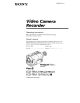 Sony CCD-TRV22 Operating Instructions Manual
