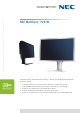 NEC MultiSync P221W Technical Specifications