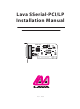 Lava Computer SSerial-PCI Installation Manual