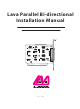 Lava Computer Parallel Bi-directional Installation Manual