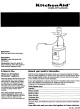 KitchenAid KHWS160VWH5 Installation Instructions Manual