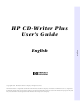 HP CD-WRITER Plus User Manual