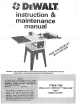 Dewalt 7748 Instruction & Maintenance Manual