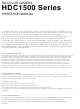 Sony HDC1500 Series Operation Manual