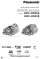 PANASONIC HDC-HS300 Operating Instructions Manual