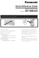 PANASONIC DP-MB350 Quick Reference Manual