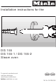 Miele DG 155 Installation Instructions Manual