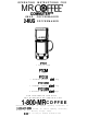 MR COFFEE Commuter PTC1M Operating Instructions Manual