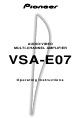 PIONEER VSA-E07 Operating	 Instruction