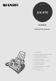 SHARP UX-470 Operation Manual