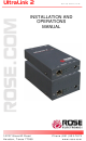 Rose electronics UltraLink 2 Installation And Operation Manual