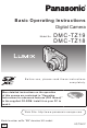 PANASONIC Lumix DMC-TZ18 Basic Operating Instructions Manual