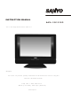 SANYO AVL-191 Instruction Manual