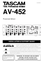 TASCAM AV-452 Installation & Support Manual