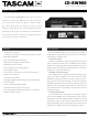 TASCAM CD-RW900 Technical Information