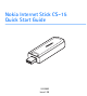 Nokia CS-15 Quick Start Manual