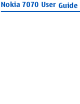 Nokia 7070 User Manual