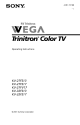 Sony FD Trinitron WEGA KV-32FS13 Operating Instructions Manual