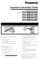 PANASONIC KX-MB2000E Important Information Manual