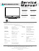 MITSUBISHI ELECTRIC WD-60735 Service Manual