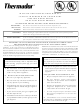 THERMADOR RED30V Installation Instructions Manual