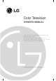 LG Color Television Owner's Manual