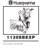 Husqvarna 1130SBEXP Owner's Manual