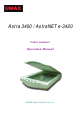 UMAX Technologies Astra 3400 Operation Manual
