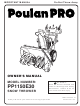 Poulan Pro PRO PP1150E30 Owner's Manual