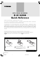 TOSHIBA D-R150SB Quick Reference Manual