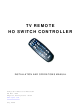 RCA TV REMOTE Installation And Operation Manual