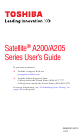 TOSHIBA Satellite A200 Series User Manual