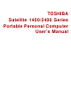 TOSHIBA Satellite 1400 User Manual
