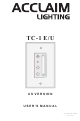 Acclaim Lighting TC-1 U User Manual