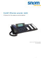 Snom 220 Manual