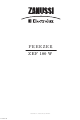 Zanussi Electrolux ZEF 100 W Instruction Booklet