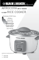 Black & Decker RC3203 Use And Care Book Manual