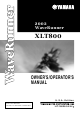 Yamaha XLT800 WaveRunner 2002 Owner's/Operator's Manual