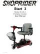 Shoprider Start 3 Model GK-3 User Manual
