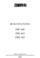 ZANUSSI ZBQ665 Instruction Booklet