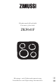 Zanussi ZKF641F Installation And Operating Instructions Manual