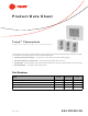 Trane Thermostats Product Data Sheet
