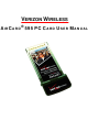 Verizon Wireless AIRCARD 595 PC CARD User Manual