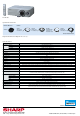 Sharp Notevision PG-B10S Specification Sheet