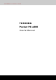 Toshiba Pockey PC e800 User Manual