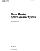 Sony SA-VA10 Operating Instructions Manual
