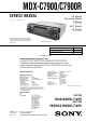 Sony MDX-C7900 Service Manual